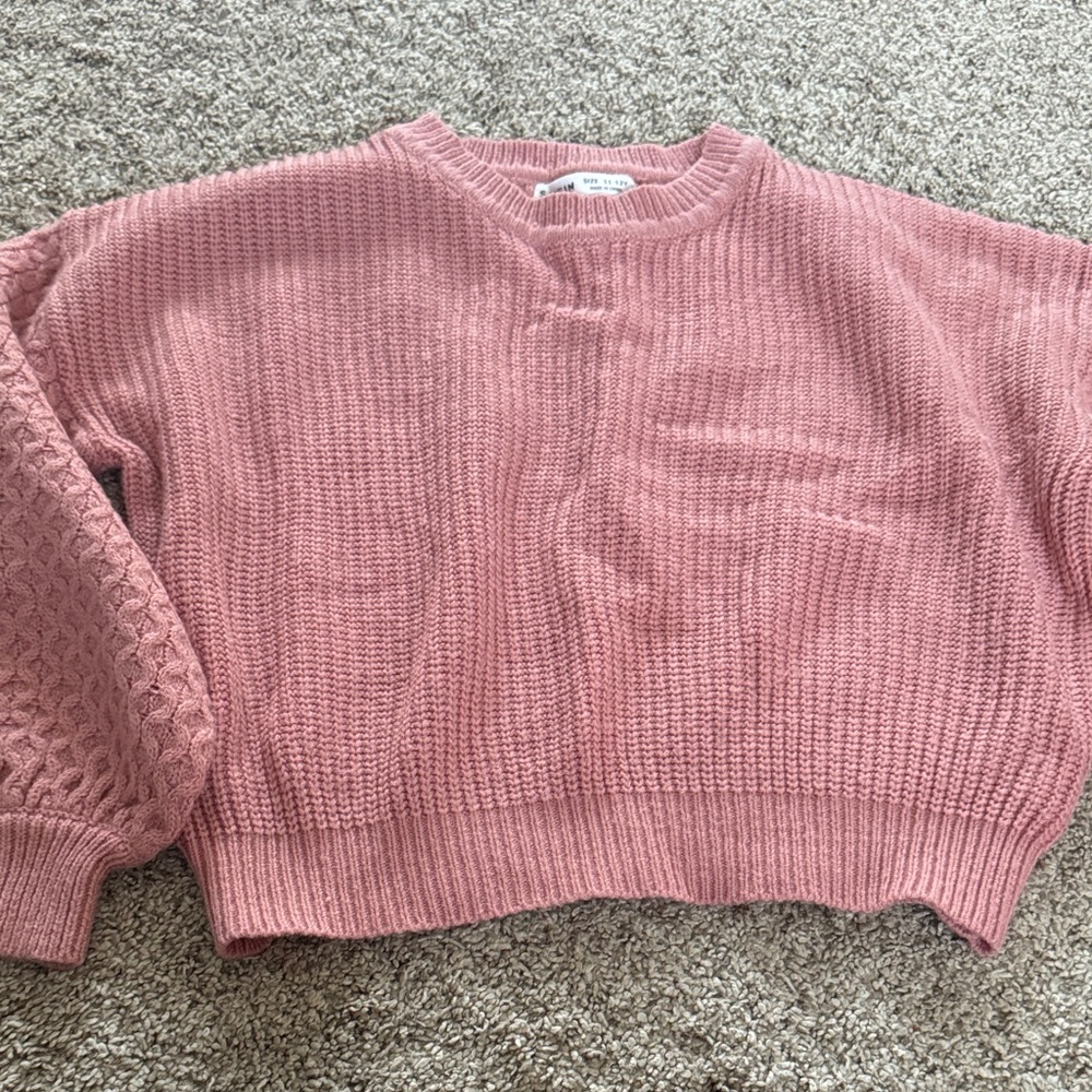 SHEIN Kids Dusty Rose Knit Sweater